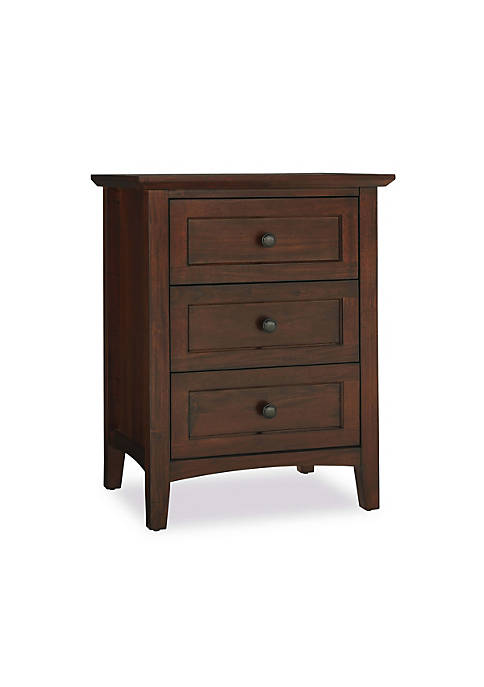 Duna Range 3 Drawer Wooden Nightstand with Tapered