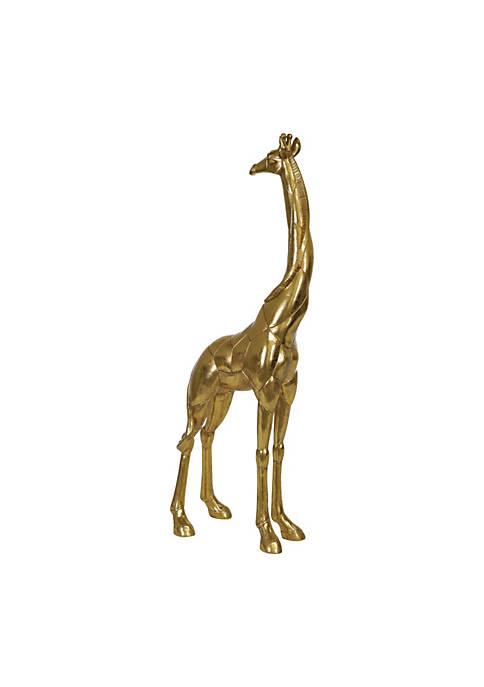 Duna Range 29 Inches Faceted Polyresin Frame Giraffe