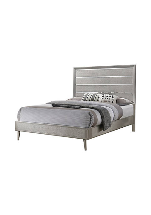 Duna Range Panel Design Queen Bed with Plank
