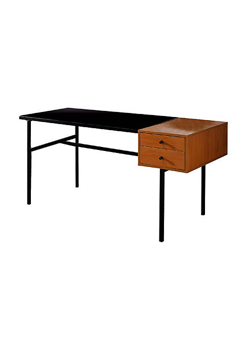 Duna Range 2 Drawer Desk with Wooden Table