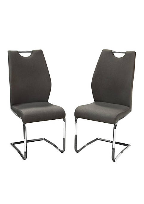 Duna Range Fabric Upholstered Metal Dining Side Chairs