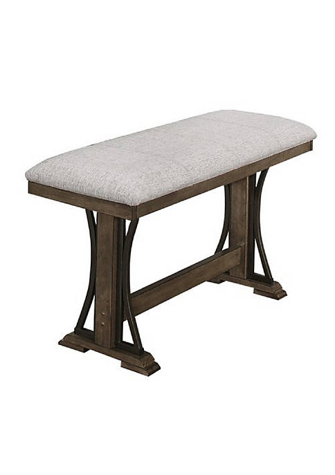 Duna Range Counter Height Fabric Upholstered Bench with
