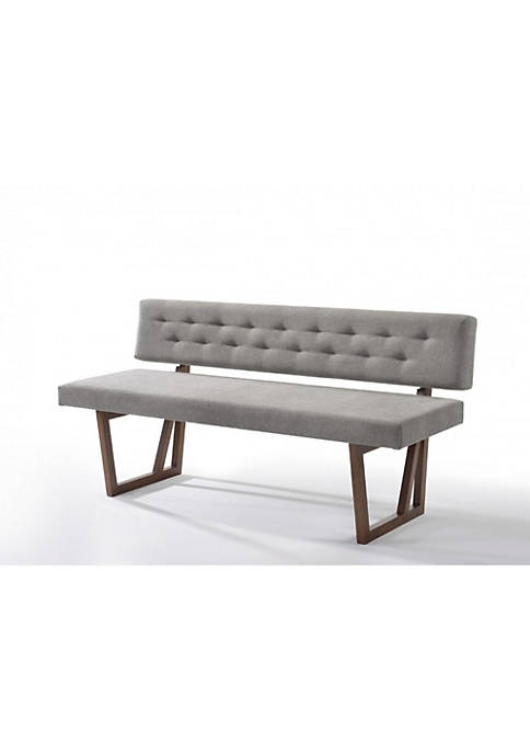 Duna Range Fabric Upholstered Dining Bench with Rubber