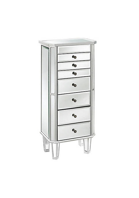 Duna Range Contemporary Style 7 Drawer Jewelry Armoire