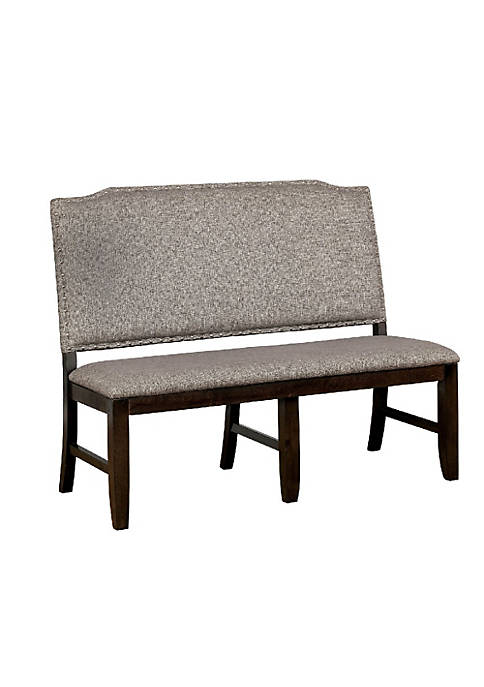 Duna Range Fabric Upholstered Wooden Bench with Nail