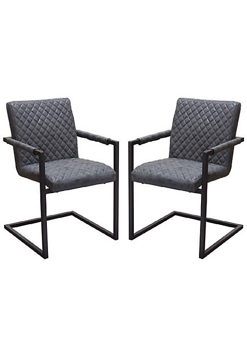 Duna Range Diamond Tufted Leatherette Dining Chairs with
