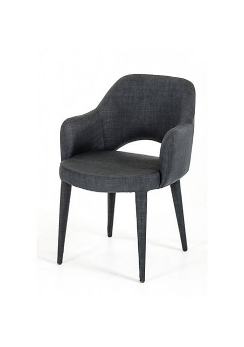 Duna Range Fabric Upholstered Metal Dining Chair with