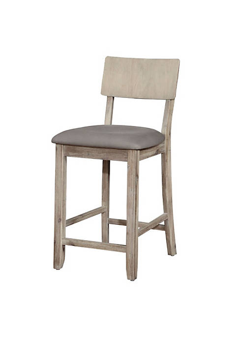 Duna Range Washed Wooden Counter Stool with Curved