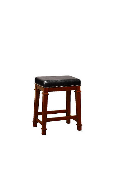 Duna Range Wooden Counter Stool With Faux Leather