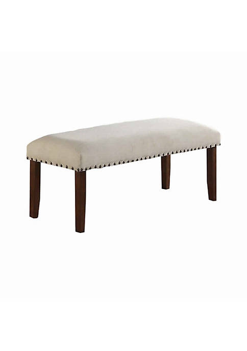 Duna Range Rubber Wood Bench With Nail trim