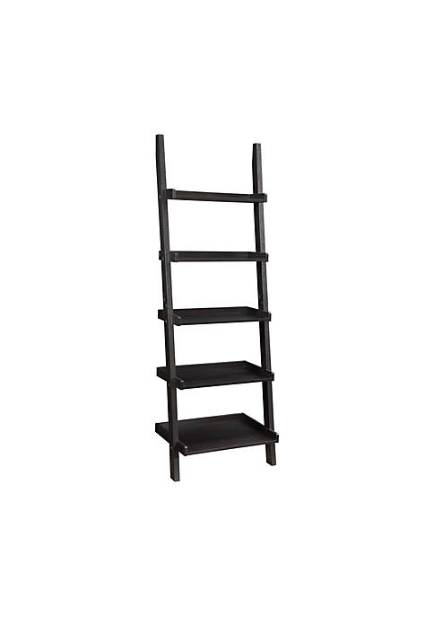 Duna Range Sleek Wooden Ladder Bookcase with 5