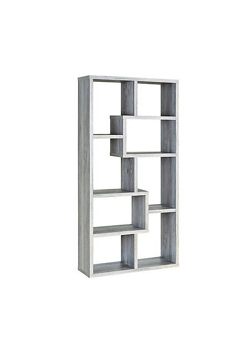 Duna Range Modish Wooden Bookcase With Multiple Shelves,