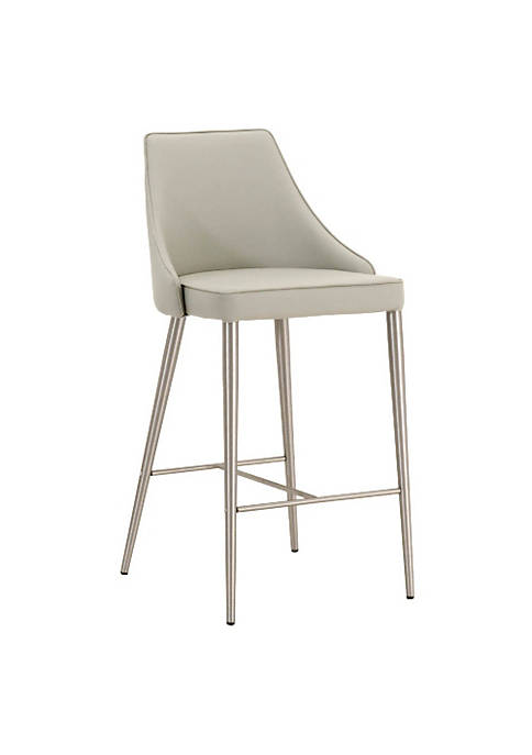 Duna Range Upholstered Counter Height Stool With Footrest