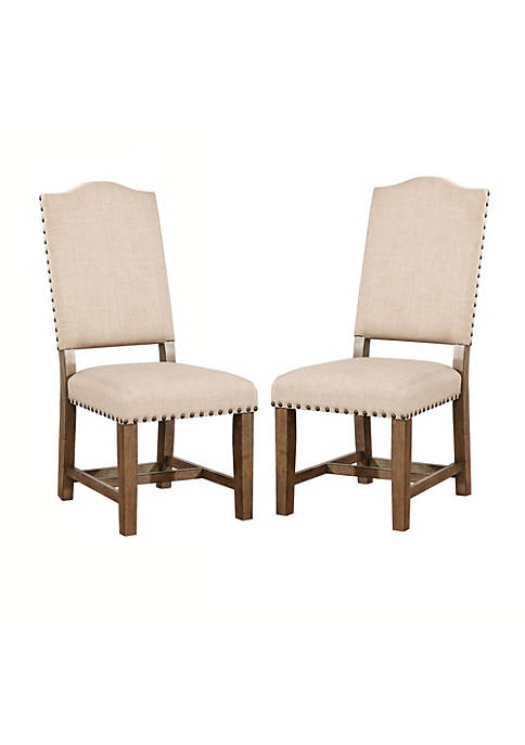 Duna Range Fabric Upholstered Solid Wood Side Chair,