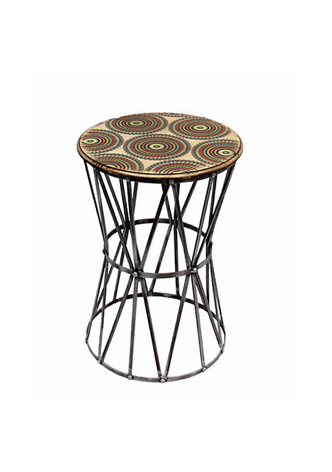 Duna Range Graciously Designed Metal Accent Table,Multicolor