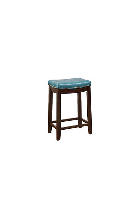 Duna Range Wooden Counter Stool with Faux Leather