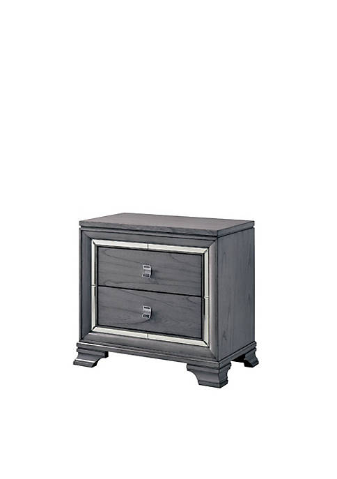 Duna Range Mirror Trim Accented Two Drawer Solid