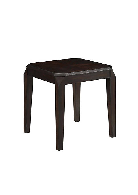 Duna Range Solid Wooden End Table With Beveled