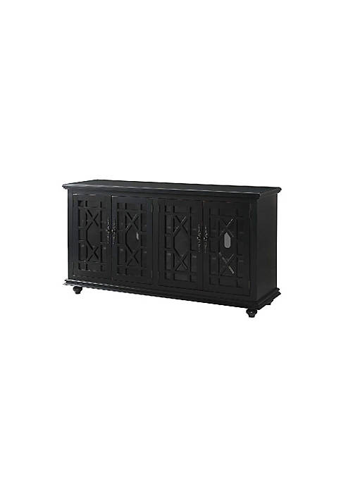 Duna Range Wooden TV Stand With Trellis Detailed