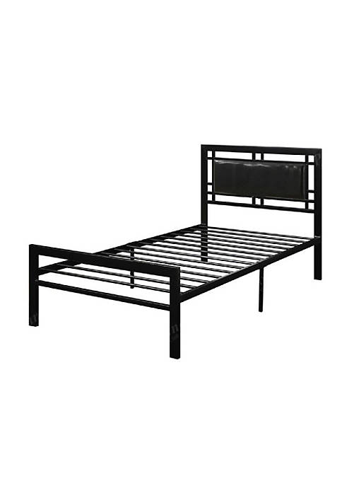 Duna Range Metal Frame Full Bed With Leather