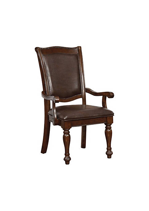 Duna Range Alpena Traditional Arm Chair, Brown Cherry