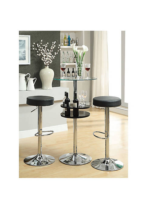 Duna Range Round Bar Table with Tempered Glass