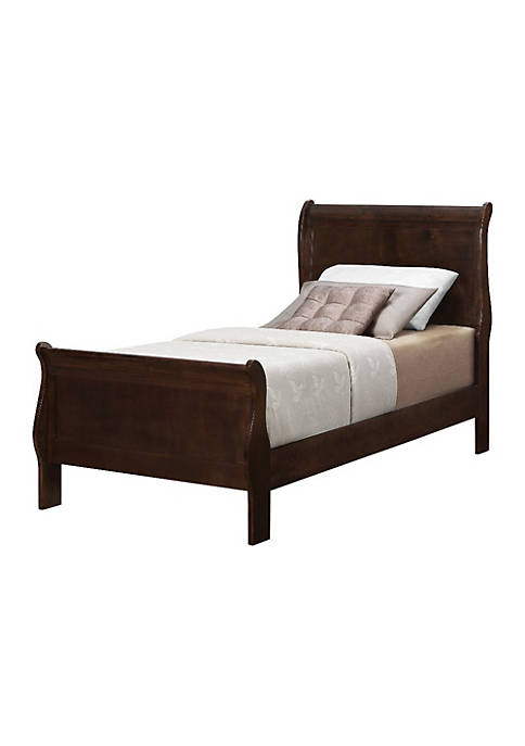 Duna Range Transitional Style Sturdy Twin Size Bed,
