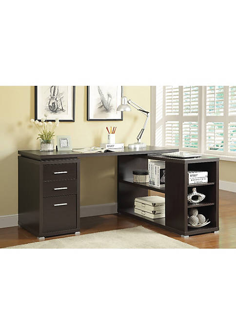 Duna Range Contemporary Style Wooden Office Desk, Brown