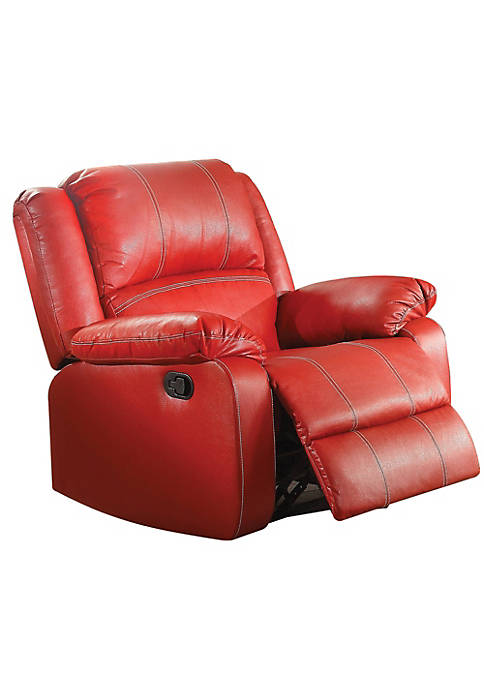 Duna Range Leather Rocker Recliner Chair, Red