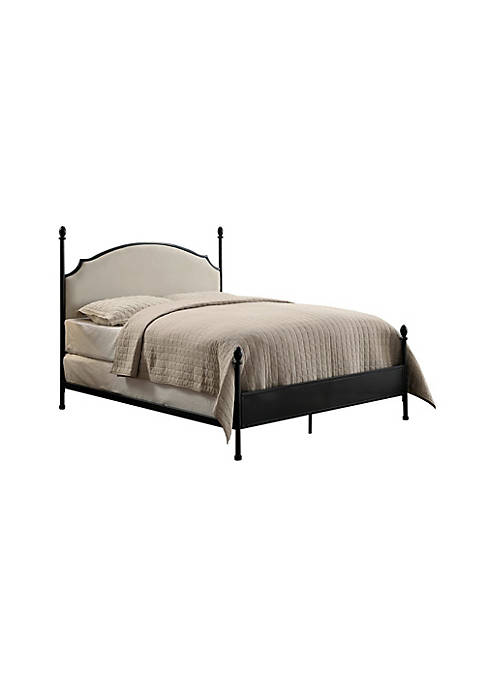 Duna Range Transitional Twin Size Metal Bed, Black