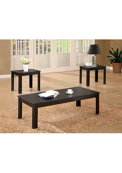 Duna Range Attractive Black Three Piece Occasional Table