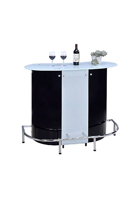 Duna Range Contemporary Bar Unit with Frosted Glass