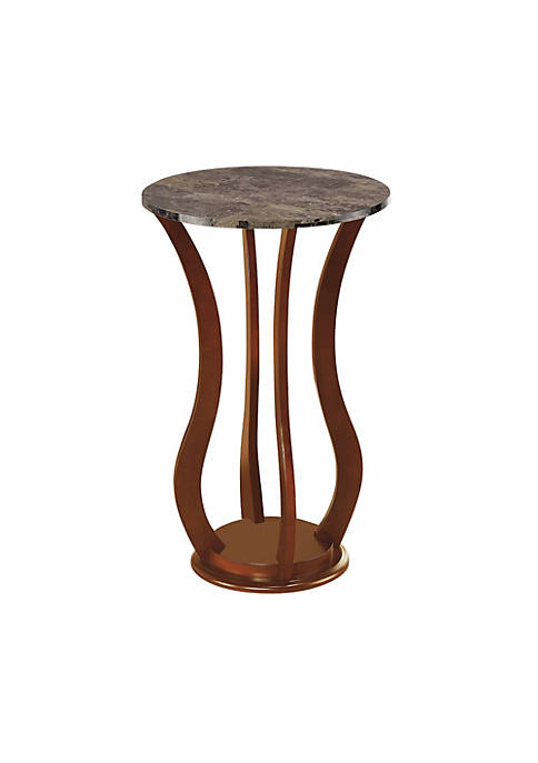 Duna Range Transitional Wooden Plant Stand With Faux