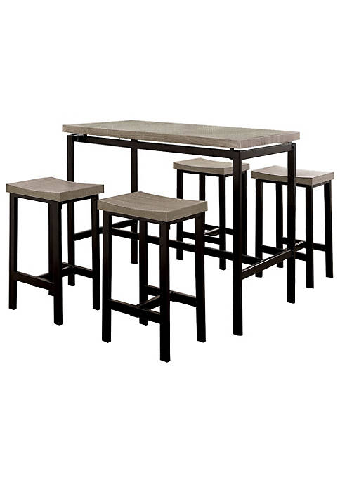 Duna Range 5 Piece Wooden Counter Height Table
