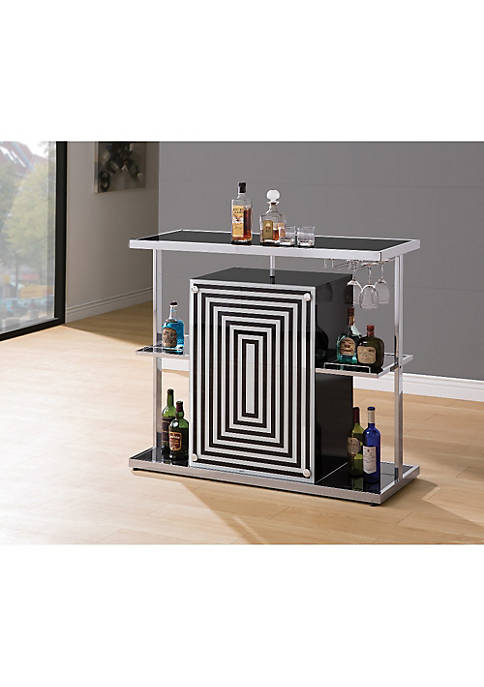 Duna Range Contemporary Bar Unit with Wine Glass