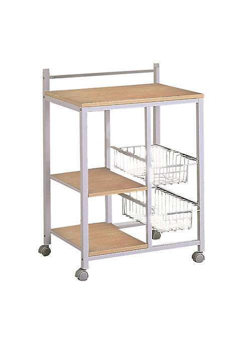 Duna Range Kitchen Cart with 3 Shelves &amp;
