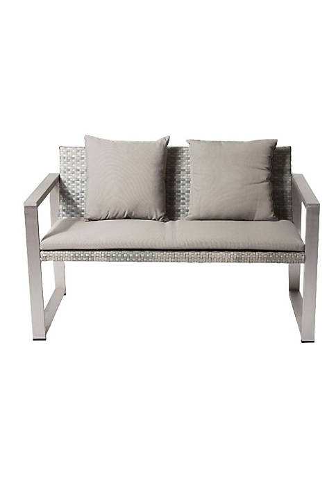 Duna Range Anodized Aluminum Upholstered Cushioned Sofa with