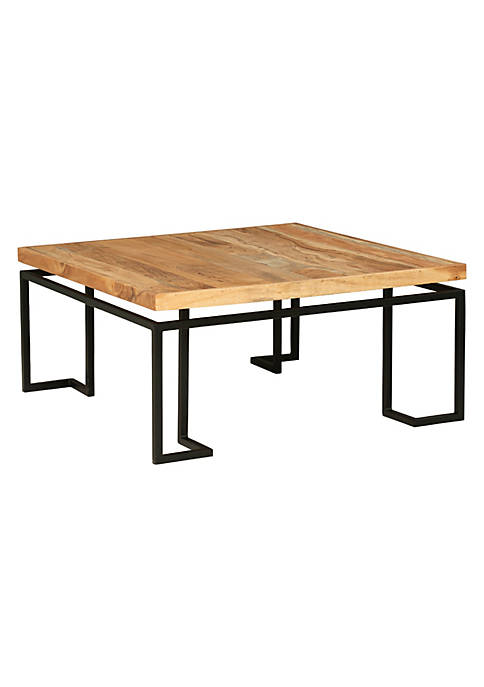 Duna Range Sqaure Coffee Table with Wooden Top