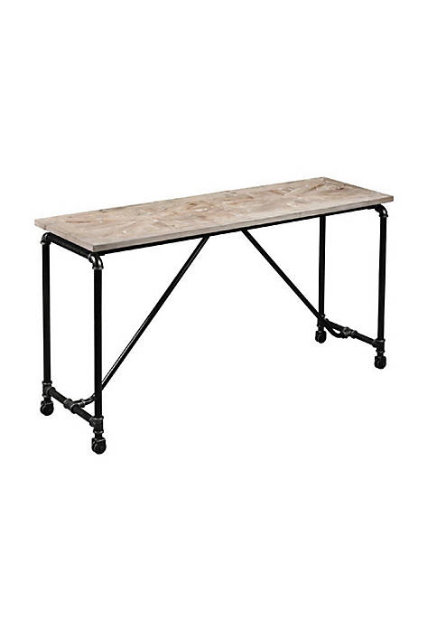 Duna Range Wooden Top Console Table with Pipe