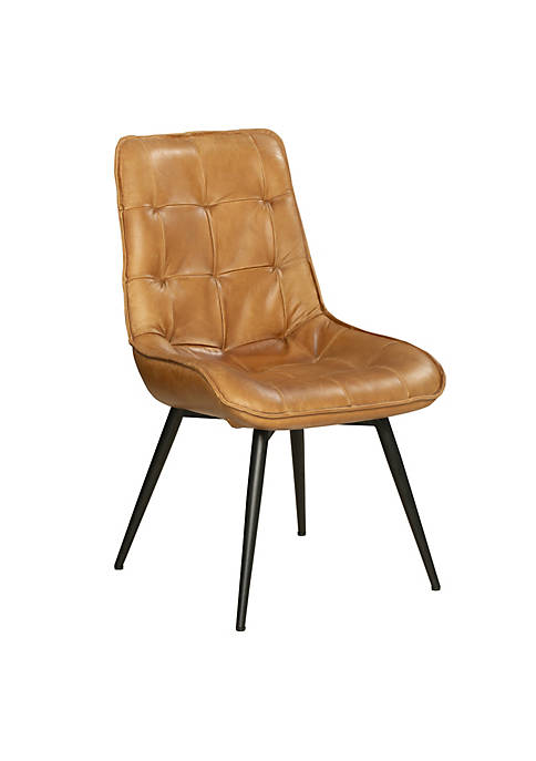 Duna Range Wooden Accent Chair with Leatherette Seating