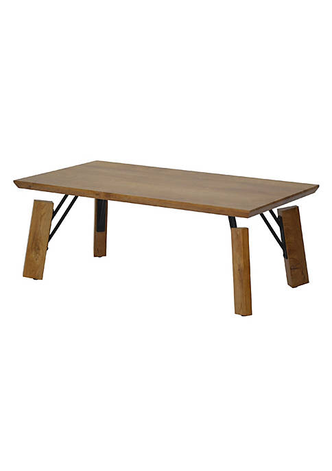 Duna Range Rectangular Wooden Coffee Table with Block