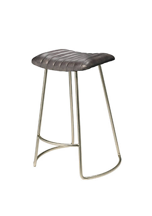 Duna Range Counter Stool with Leatherette Vertical Channel