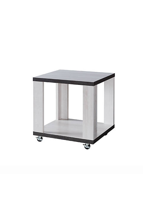 Duna Range End Table with Wooden Open Bottom