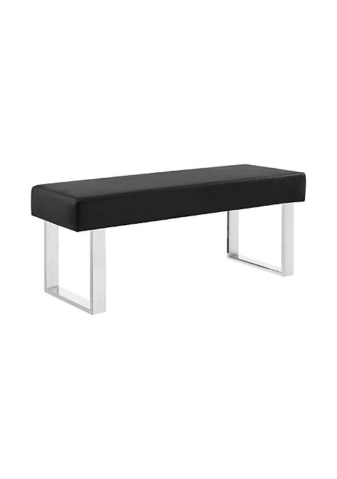 Duna Range 48 Inch Bench with Leatherette Padded