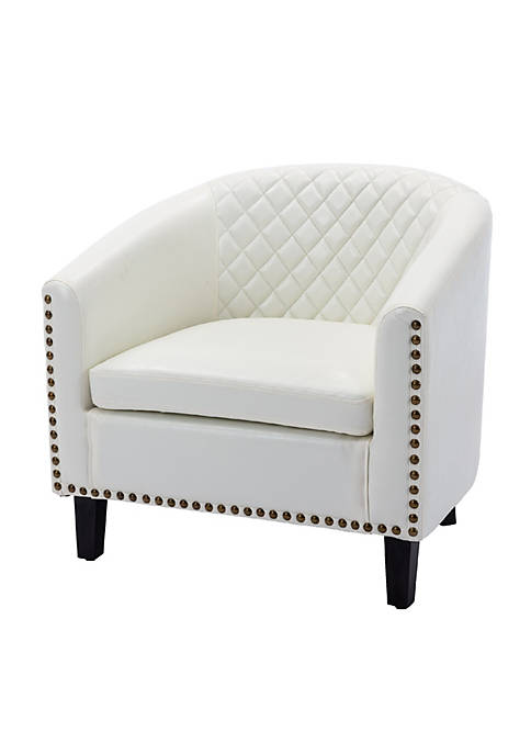 Duna Range Accent Chair with Faux Leather and