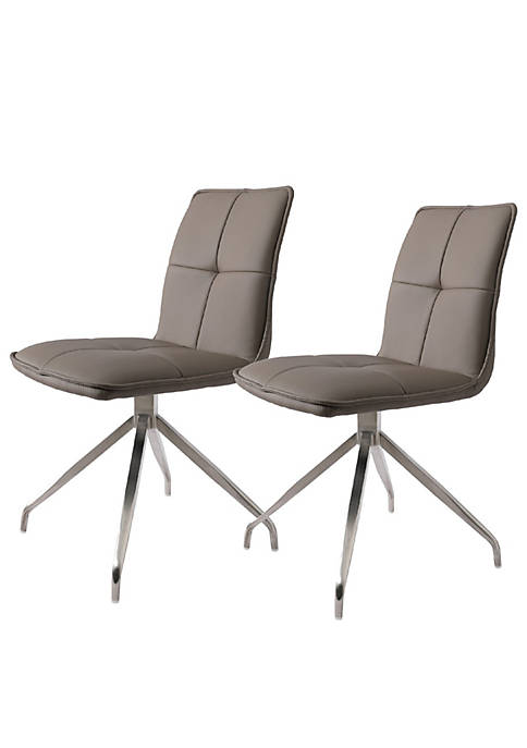 Duna Range Dining Chair with Swivel Leatherette Seat,