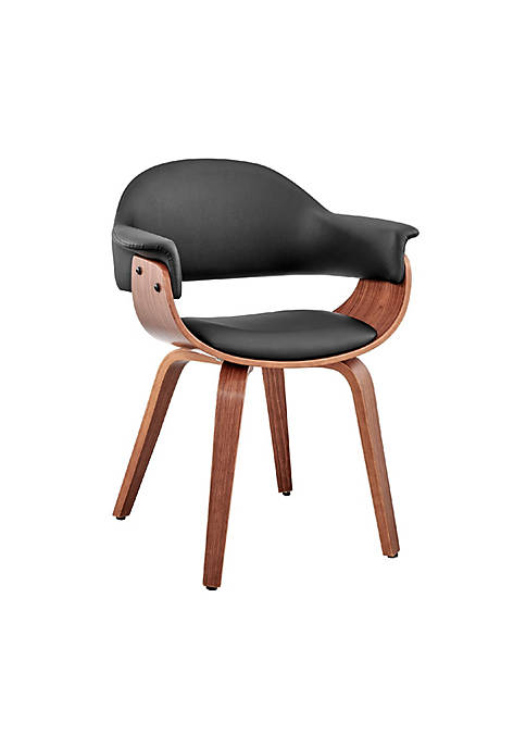 Duna Range Leatherette Dining Chair with Curved Seat,