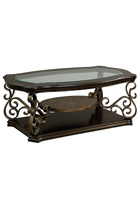 Duna Range Cocktail Table with Glass Top and