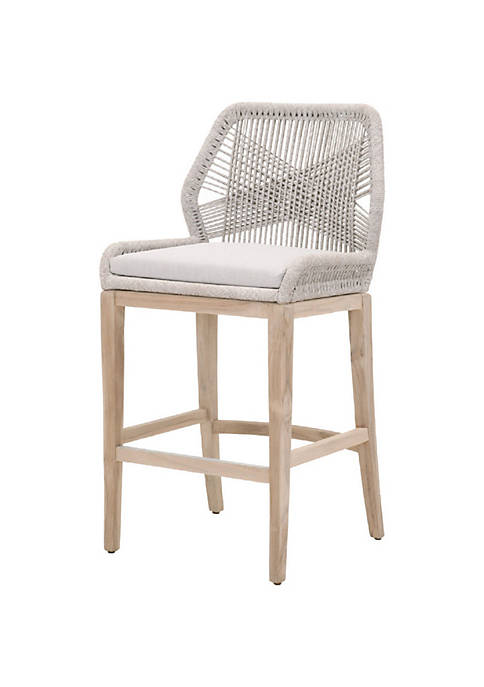 Duna Range Barstool with Wooden Legs and Woven
