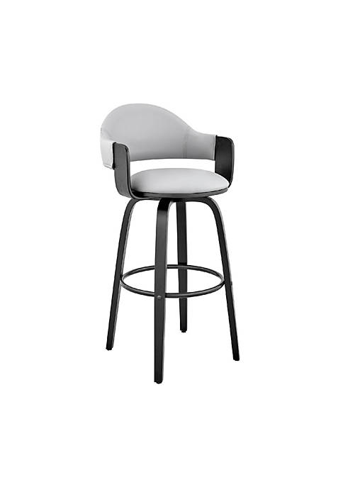 Duna Range 26 Inch Leatherette Barstool with Curved